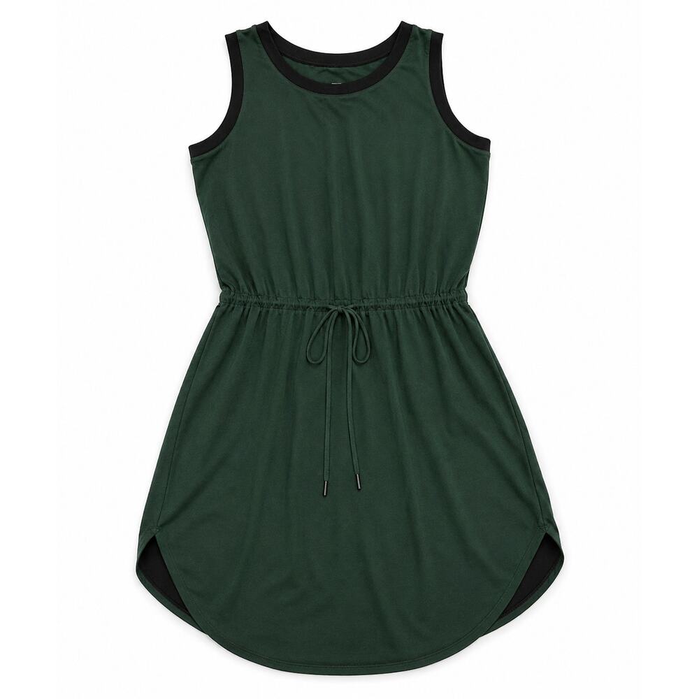 Kyodan Outdoor Forest Green Sleeveless Drawstring Athleisure Dress Petite Small